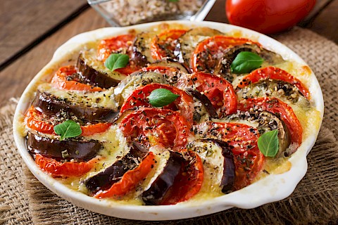 Polenta gratinata con pomodori