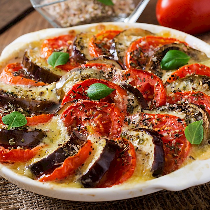 Polenta gratinata con pomodori