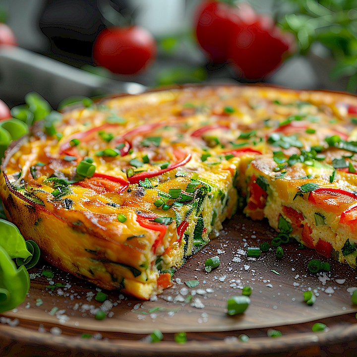 Frittata di verdure con peperoni